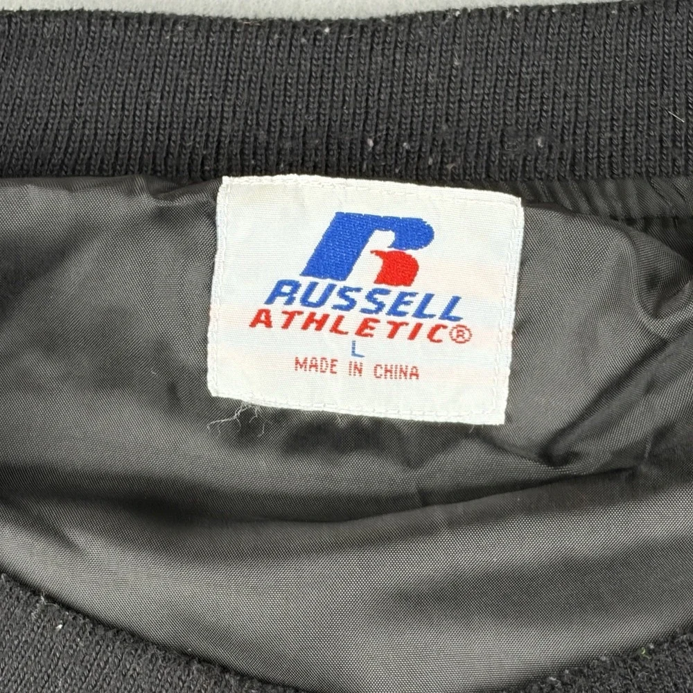 Vintage Russell Athletic Wisconsin Badgers Pullover Windbreaker Black Men's L